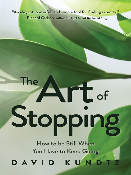 Title details for The Art of Stopping by David Kundtz - Available